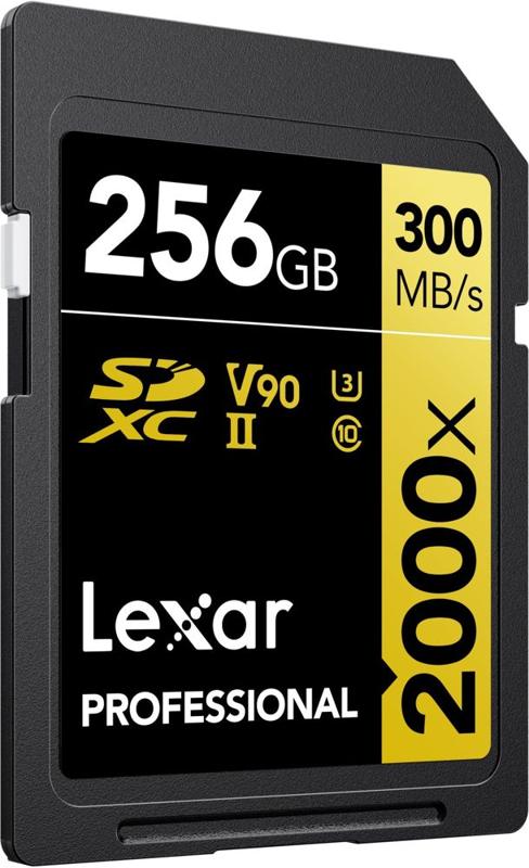 Foto 3 van LEXAR Professional SDXC 256GB 2000x UHS-II V90 Geheugenkaart