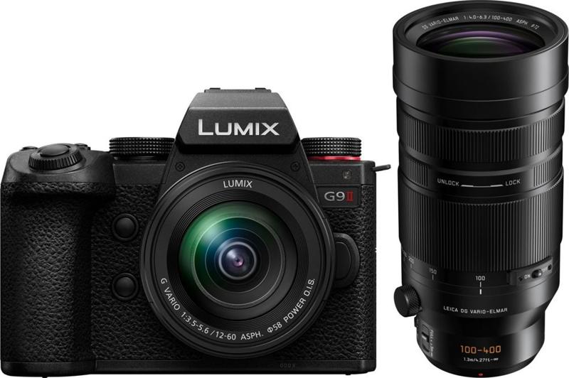 Panasonic Lumix G9 II systeemcamera kit met 12-60mm en Leica 100-400mm objectieven