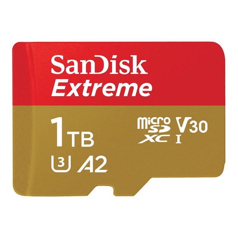 Foto 3 van SanDisk 1TB Micro SD Extreme UHS-I U3 A2 V30 190MB/s geheugenkaart + adapter