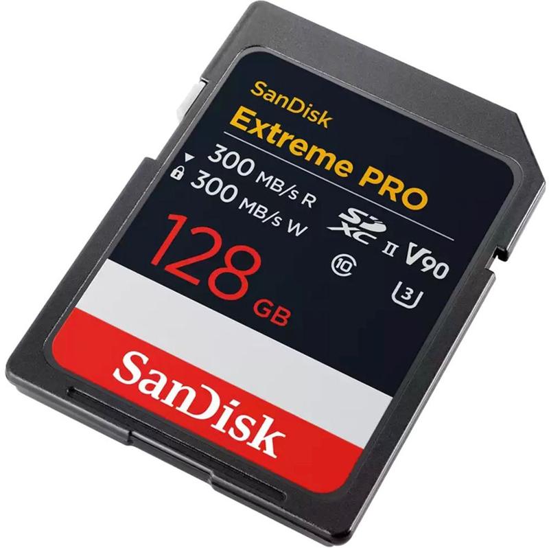 Foto 2 van SanDisk Extreme Pro SDXC 128GB 300MB/s V90 UHS-II