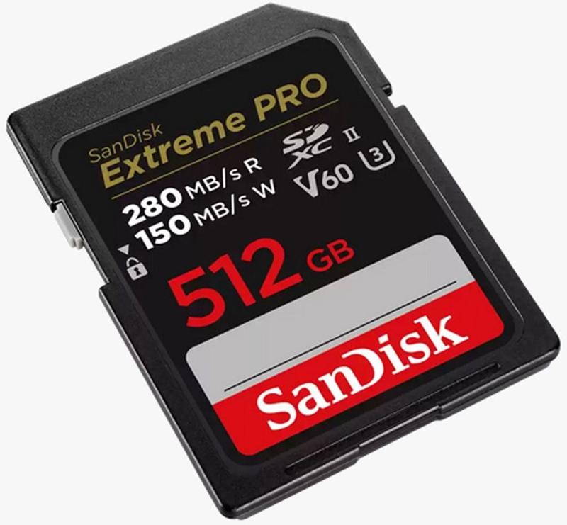 Foto 3 van SanDisk Extreme Pro SDXC 512GB 280MB/s V60 UHS II Geheugenkaart