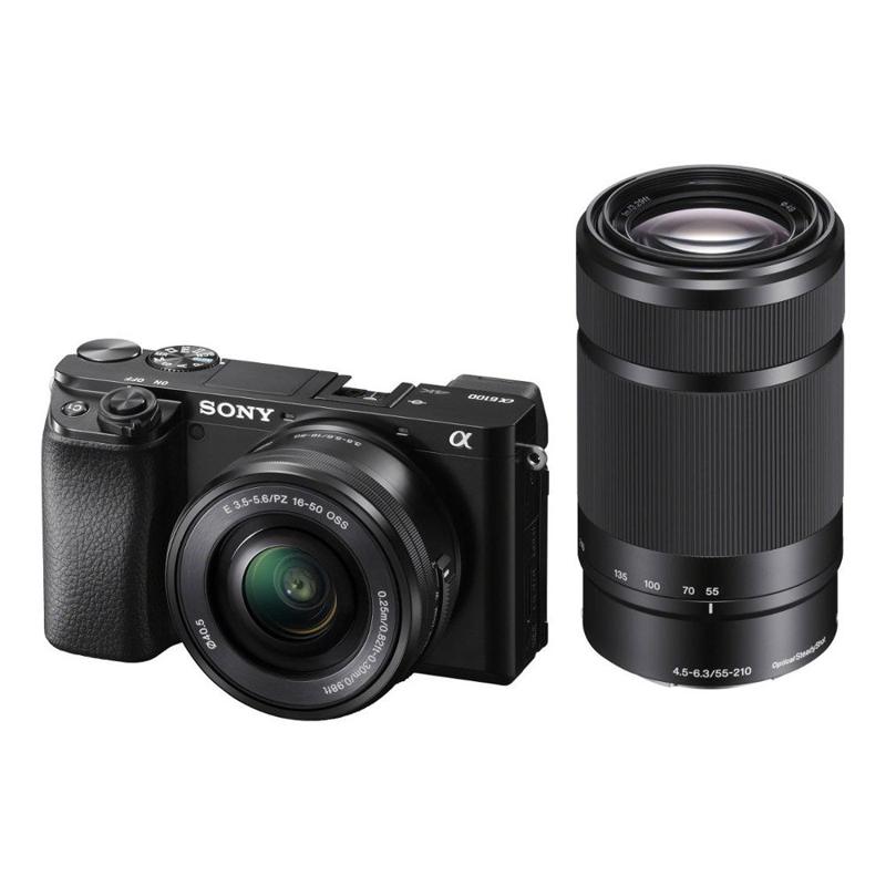 Sony Alpha A6100 Systeemcamera met 16-50mm II en 55-210mm objectieven